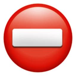 No Entry Sign Emoji