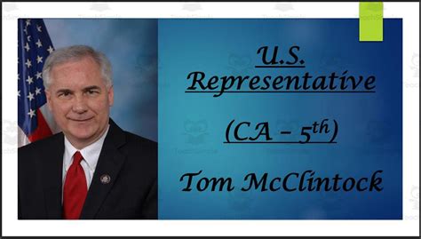 U.S. Representative Tom McClintock (CA - 5th) BIO PPT by Teach Simple