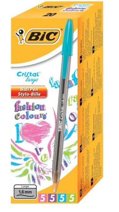 BIC Cristal Large Ballpoint Pens - Fashion Colours (Box of 20) | Buy ...