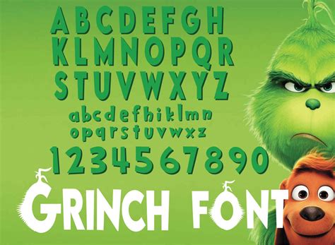 Grinch Font SVG Grinch SVG Grinch Alphabet Letter Number | Etsy