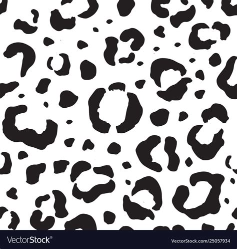 Pattern black white leopard print Royalty Free Vector Image