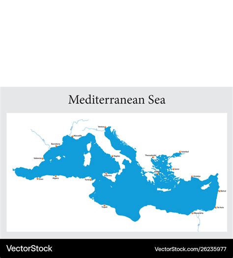 Outline Map Of Mediterranean Countries