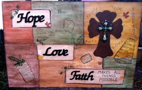 Hope Love Faith Wall Art | FaveCrafts.com