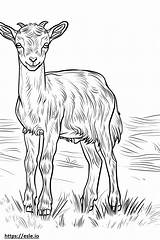 American Pygmy Goat Cute coloring Page sketch template