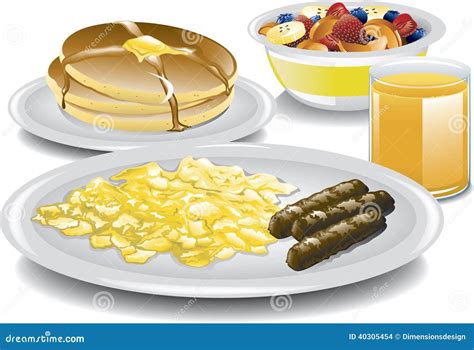 Complete Breakfast stock vector. Illustration of clipart - 40305454