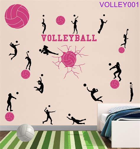 Volleyball Theme Wall Collection | Volleyball room, Volleyball ...