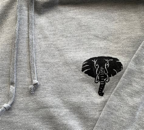 Elephant Print Hoodie | Etsy