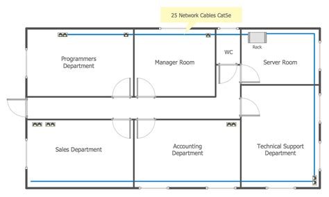 Computer Network Floor Plan - floorplans.click