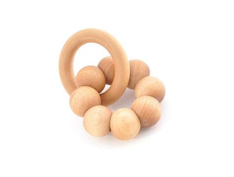 Wooden Teething Ring Natural Baby Toy Organic by KeepsakeToys