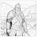 Premium Photo  The Brave Viking A Realistic Coloring Sheet For Kids sketch template