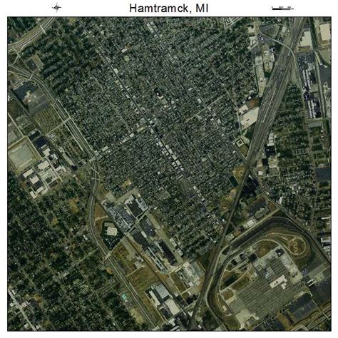 Aerial Photography Map of Hamtramck, MI Michigan