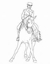 Dressage Horse Coloring Horses Drawings Colouring Outline Template  sketch template