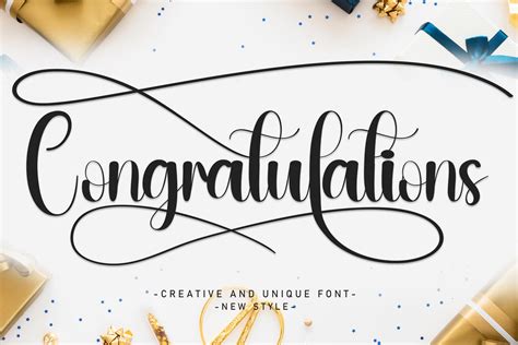 Congratulations Font by william jhordy · Creative Fabrica