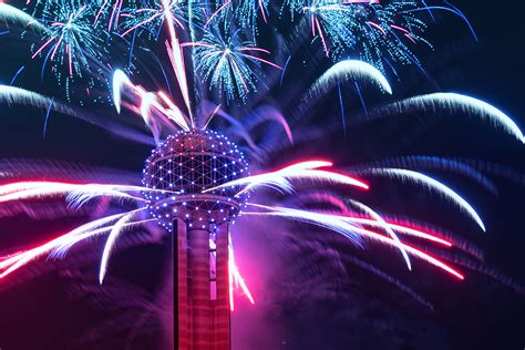 Reunion Tower Fireworks July 4th 2024 - Velma Valentia