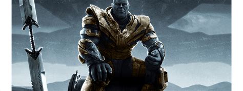 1450x550 Resolution Thanos Sitting In Avengers Endgame 1450x550 Resolution Wallpaper ...