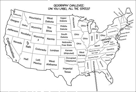 Labeled the map of the states : r/xkcd