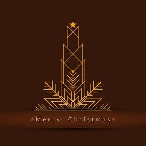 Free Vector | Geometric brown christmas background