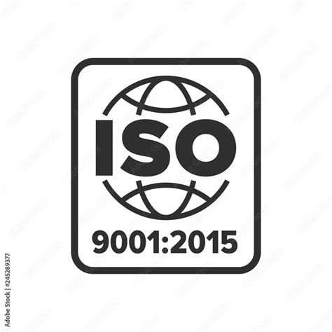 ISO 9001 certified symbol - Vector Stock Illustration | Adobe Stock