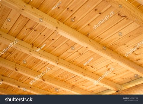 Construction Wooden Roof Wooden Beams Wood Stock Photo 1435817102 ...