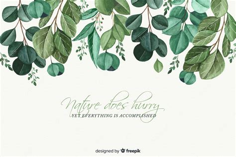 Premium Vector | Nature background with quote