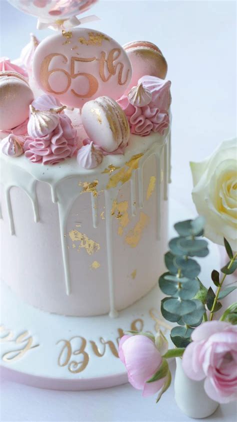 Pretty pastel pink birthday cake [Video] | 65 birthday cake, Pink ...