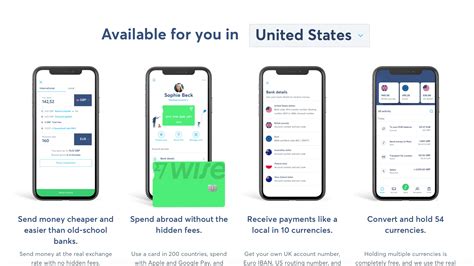 Wise money transfer app
