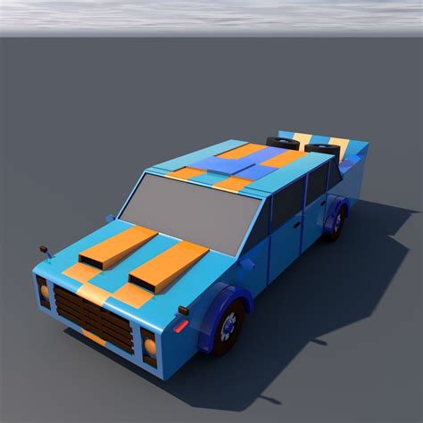 3D model poly car VR / AR / low-poly OBJ 3DS FBX C4D DXF DAE