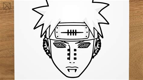 How to draw PAIN (Naruto) step by step, EASY