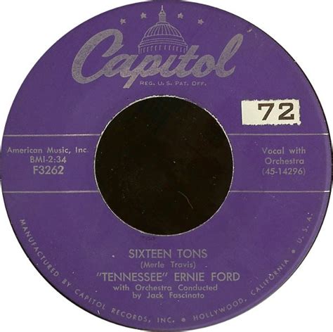 "Tennessee" Ernie Ford* - Sixteen Tons at Discogs