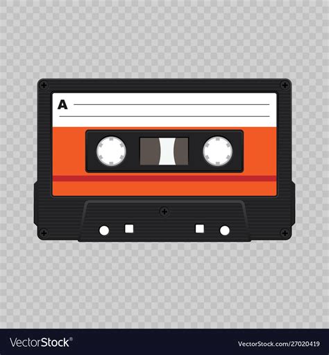 Audio cassette tape Royalty Free Vector Image - VectorStock