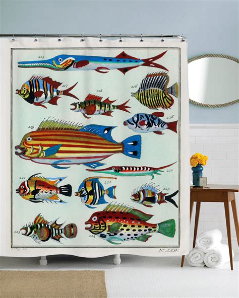 Fish Shower Curtain Colorful Fish Art Bathroom Decor Shower | Etsy