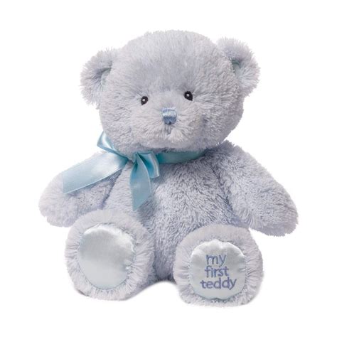 Gund My First Teddy Bear Baby Blue Stuffed Animal Plush 10 inches ...