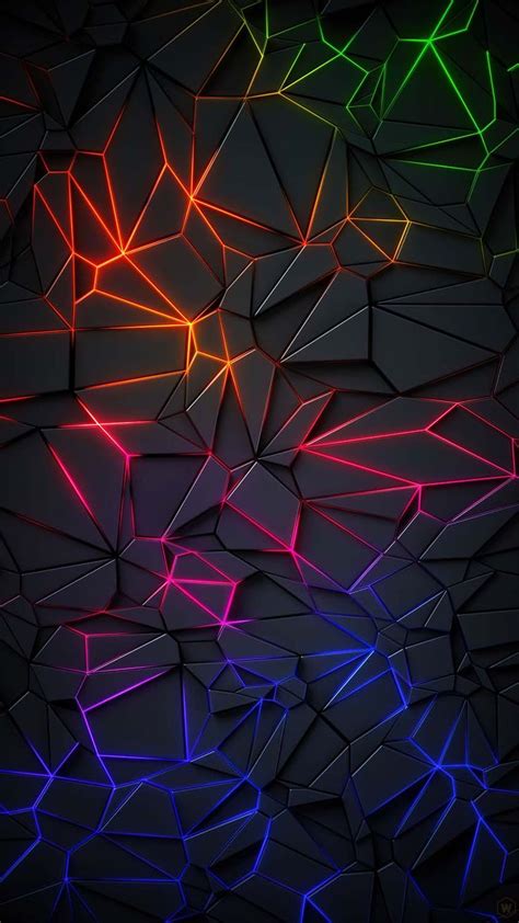 3D RGB Neon Lights IPhone Wallpaper HD - IPhone Wallpapers : iPhone Wallpapers | Gambar kristal ...