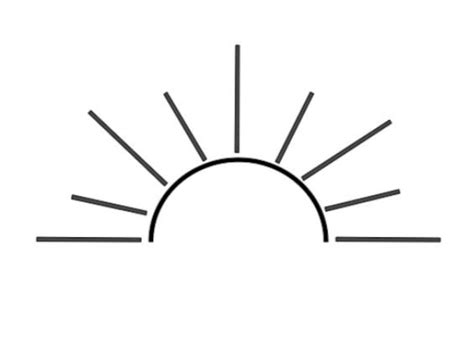 Half Sun SVG Simple Sun SVG Minimalist Sun Sunshine SVG Clipart Digital ...