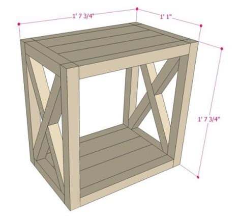 $20 DIY Farmhouse End Table Plans | Remodelaholic