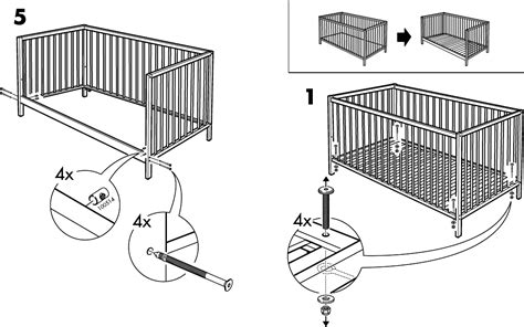 SNIGLAR - Page 3 of IKEA Crib Assembly Instructions | ManualsOnline.com Ikea Crib Hack, Ikea Cot ...