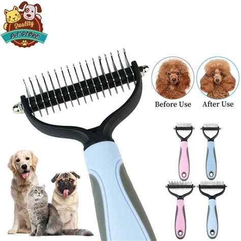 Pet Dog Comb Hair Remover Cat Comb For Long Hair Curly Dogs Cats ...