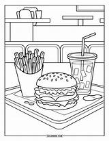 85  Cheeseburger Coloring Pages For Kids & Adults Free Printable PDFs sketch template