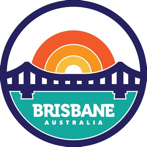 Brisbane, Australia Logo Design Sticker by peterjrees | Australia funny, Australia beach ...