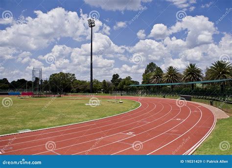 Red Running Track Start Point In Athletic Stadium From Bangkok Stock ...