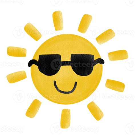 Sun wearing sunglasses 27938964 PNG