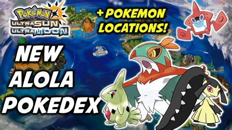 Pokemon Ultra Sun and Moon NEW Alola Pokedex! All New Pokemon Locations ...