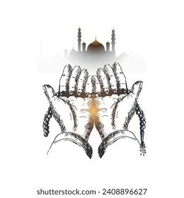 Dua Hands Vector Illustration Islamic Backgrounds Stock Vector (Royalty Free) 2408896627 ...