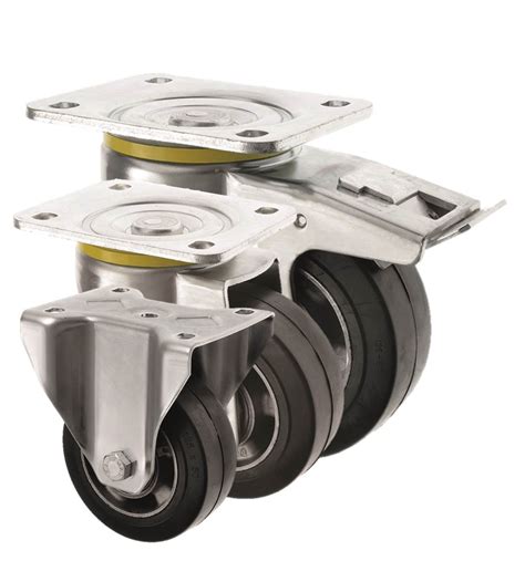 Top Plate Heavy Duty Rubber Castors 5000 Series | Ross Castors Castors, Trolley Wheels & Castors ...