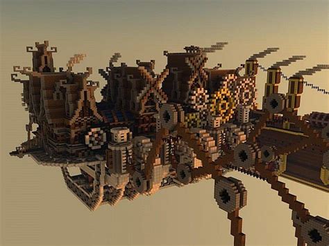 Steampunk Moving city 1.20/1.19.2/1.19.1/1.19/1.18/1.17.1/1.17/Forge/Fabric projects minecraft