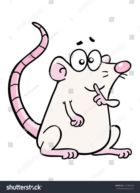 Quiet Little Cartoon Mouse Stock Vector Illustration 213284203 : Shutterstock