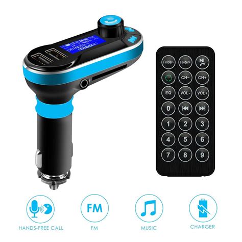 Car Bluetooth FM Transmitter, Wireless in-Car Radio Bluetooth Adapter ...