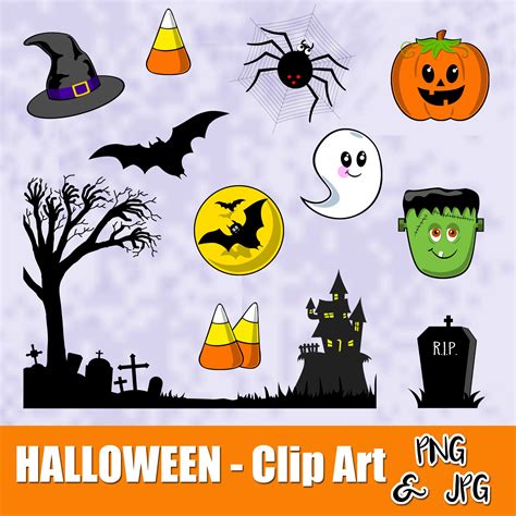 HALLOWEEN FUN - CLIP ART- Halloween characters - PNG and JPG files -In ...