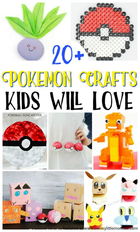 Pokemon crafts for kids - over 20 pokemon ideas - Messy Little Monster