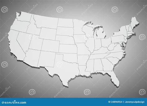 United States map on gray stock illustration. Illustration of country ...